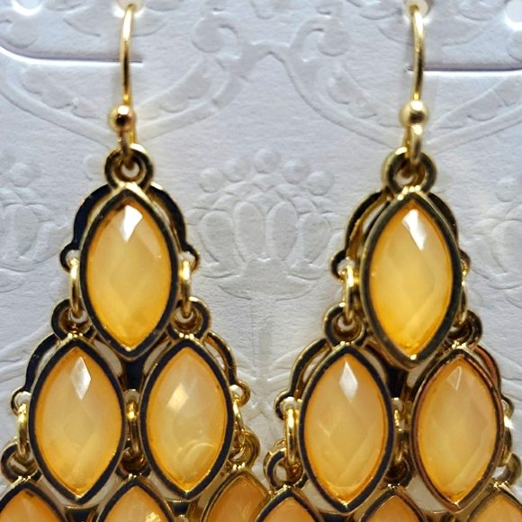 2 for $12 Target Multi stone tan dangle fish hook earrings - Picture 3 of 3